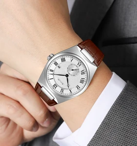 SKMEI 9390 Wholesale Men's Fashion Quartz Watches Top Selling Leather Straps Date Watch for Men Leather Box Gift