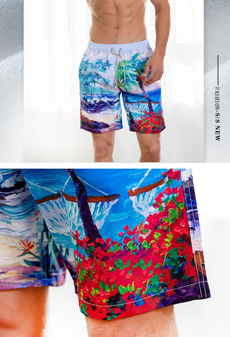 2023 Manufacturer Summer Water-Reveal Beach Shorts custom fashion Side slip water Men's Beach Shorts67_voghion.com