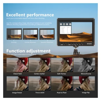 Neewer IPS Screen Camera Field Monitor Support 4k Input for    Olympus DSLR/Camcorder Camera (Battery Not Included detail image