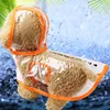 New soft material - orange trim transparent raincoat