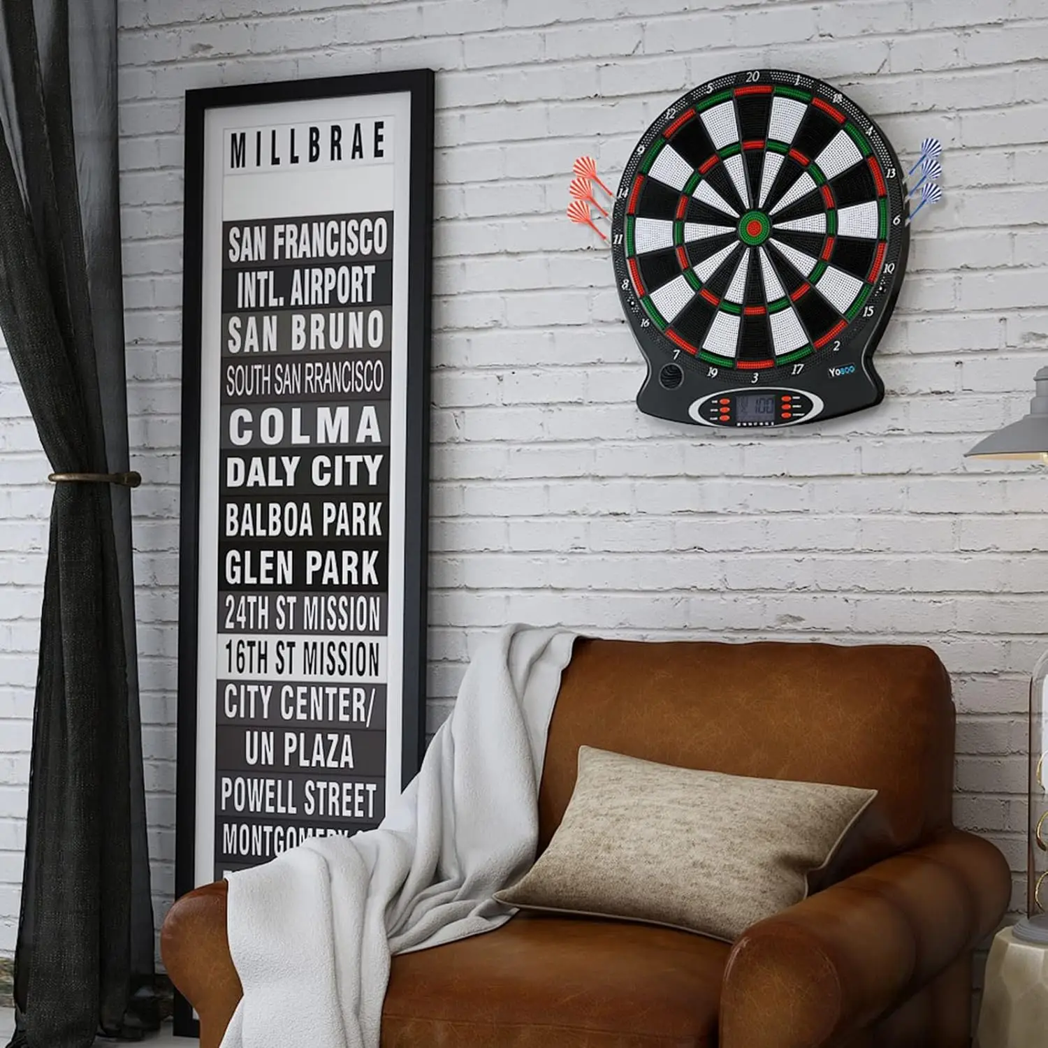 odm professional e electronic dartboard set with plastic material and 6 darts-7