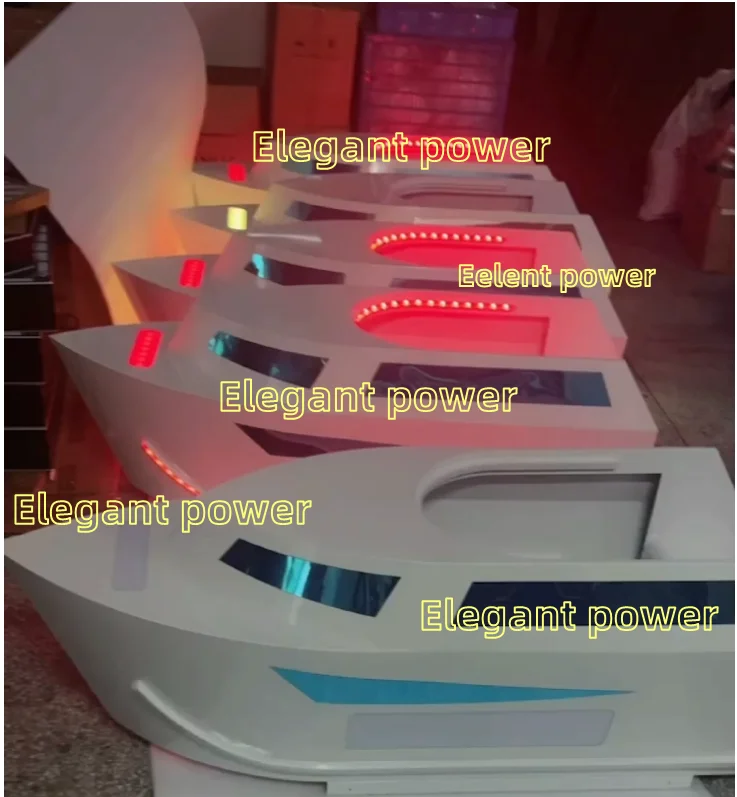 Customized Rechargeable Boat Shape Led Bottle Presenter display For Night Club and bar