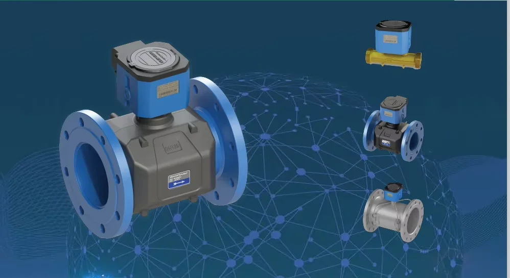 DN50 DN80 DN100 DN150 Flange Type Smart Ultrasonic Digital Water Meter ...