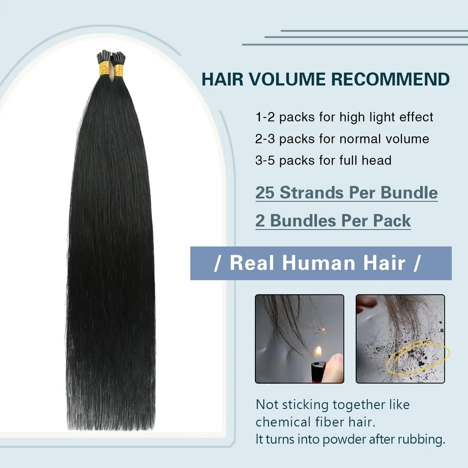 Natürliche schwarze I-Tip-Extensions aus menschlichem Haar_voghion.com