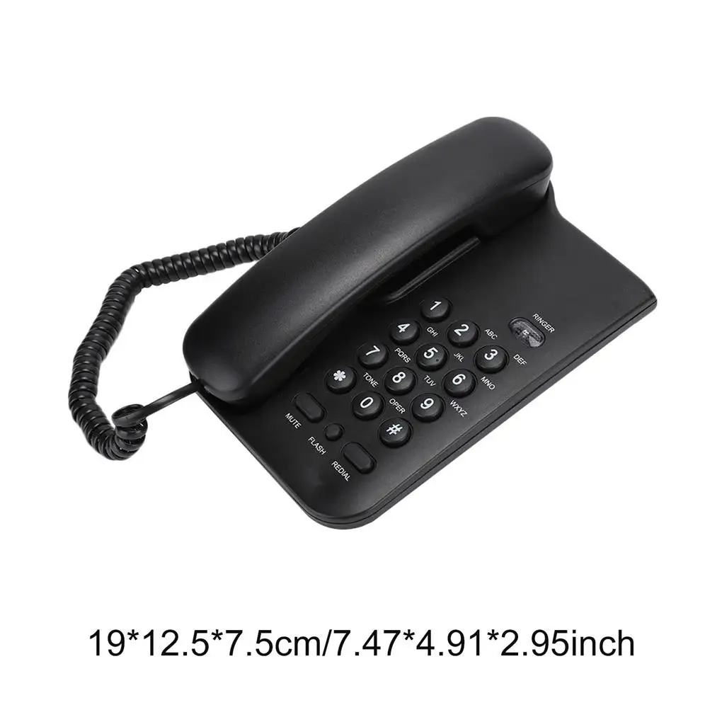 Wall Mount Intercom Hotel Phone with ID Display Corded Telephones for Elderly Cordless Calling Landline Home Supplies