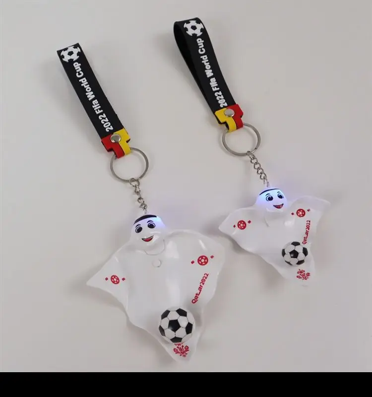2022 football Cup Qatar mascot figurine fan supplies souvenir pendant keychain gift_15