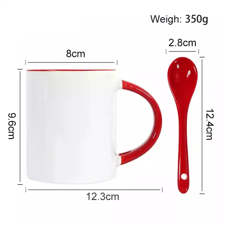 Inner Color Mug Ceramic Cups For Heat Transfer Printing Sublimation Blank 11 Oz Sublimation 9061