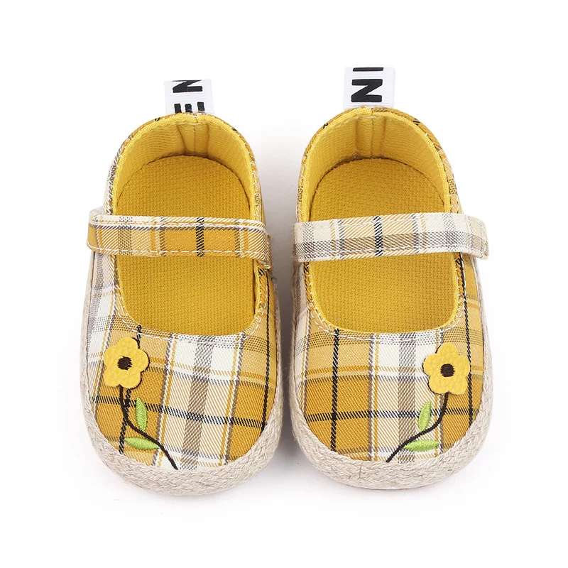 New Arrival Non-slip Spring and Summer Plaid Design Baby Girl Toddler Shoes supplier