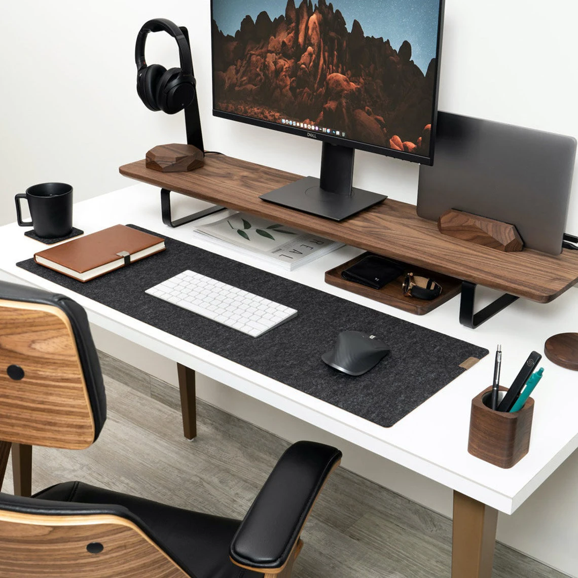 Felt Cork Office Computer Desks Mat Home Keyboard Laptop Mat Pad Desk Organizer Protector