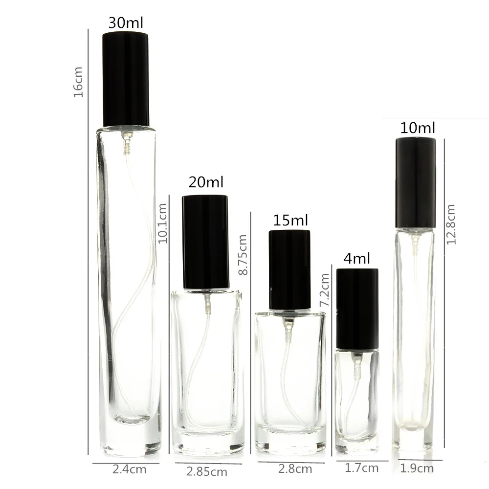 Amber clear empty glass vials 20ml perfume spray bottle pocket glass perfume bottle