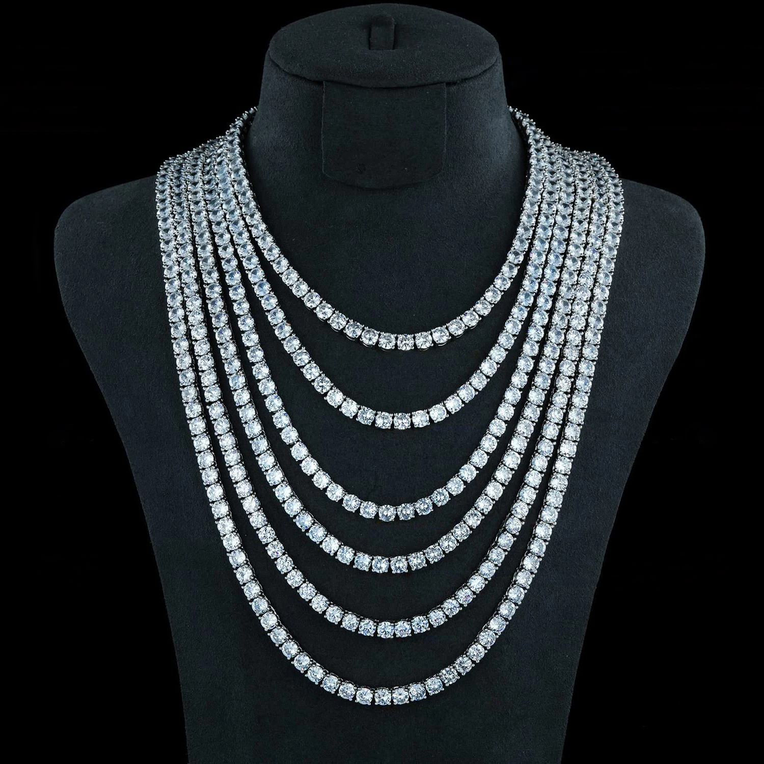 Tennis Link Cubic Zirconia Necklace Set