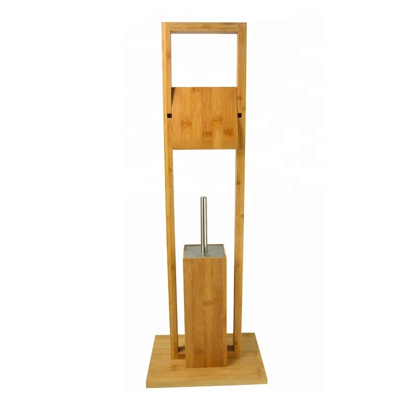 Bamboo Toilet Butler With Toilet Paper Holder And Toilet Brush Set Buy Bamboo Toilet Butler