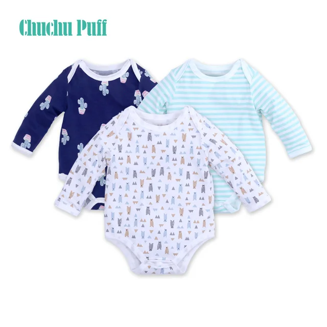 Новорожденный ребенок с длинным рукавом хлопок унисекс пол Подарочная коробка пижамы Детские боди Детские комбинезоны