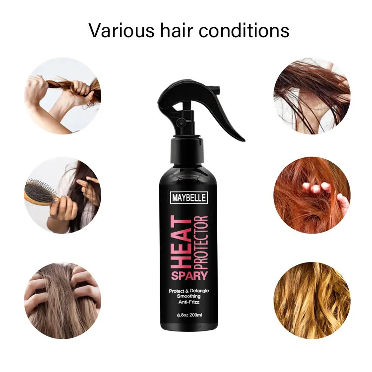 Custom Argan Oil Weightless Formula No Build up Heat Protectant Spray for Protect Hair From Thermal Damage