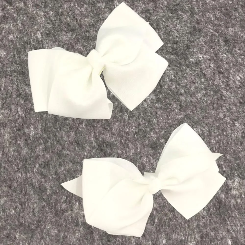 Лидер продаж, корсажная лента из 100% полиэстера, белый аксессуар для волос, бант