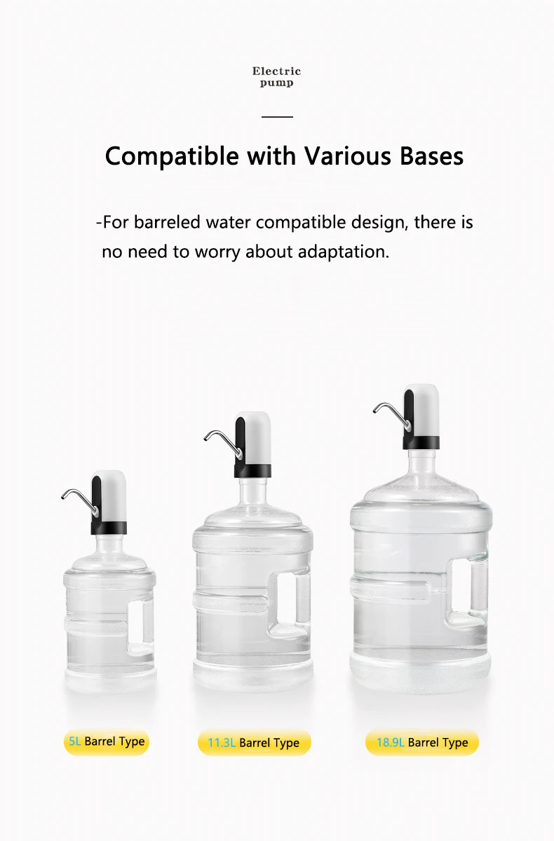 Factory Supply Electric Water Bottle Pump 5 Gallon Bucket Portable