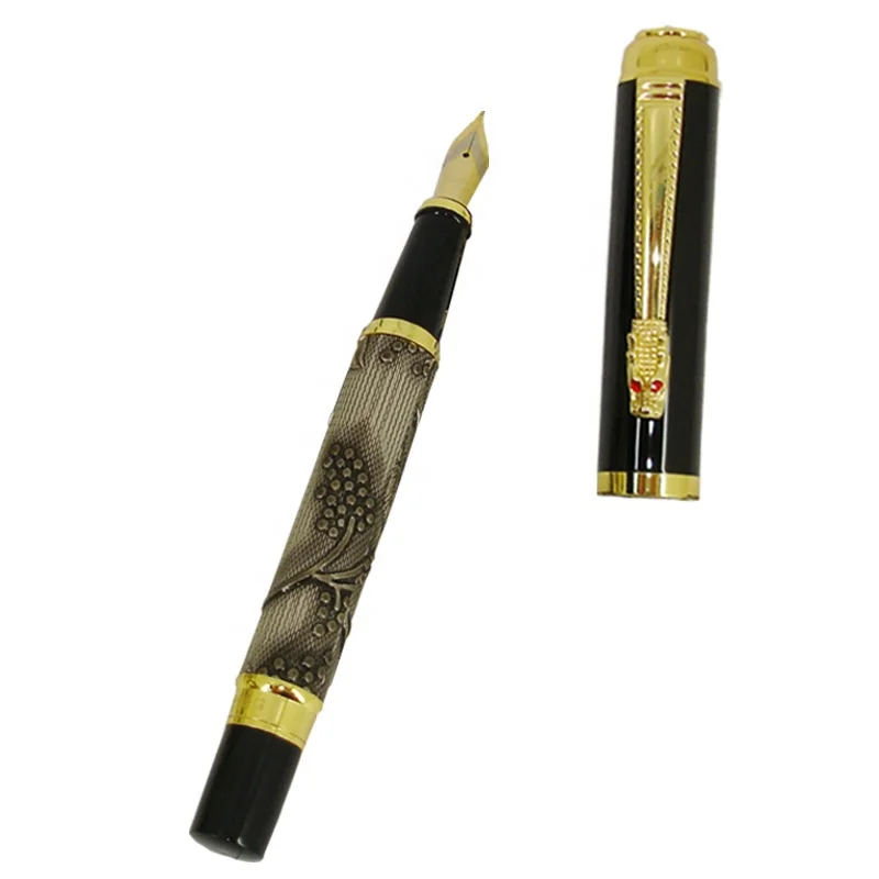 ACMECN Luxury Writing Ink Pen Unique Design Emboss PU Leather