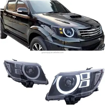 For Toyota Hilux Vigo Headlight LED Headlights Signals Car Lights 2012-2015  Auto Accessories Daytime Running Lights