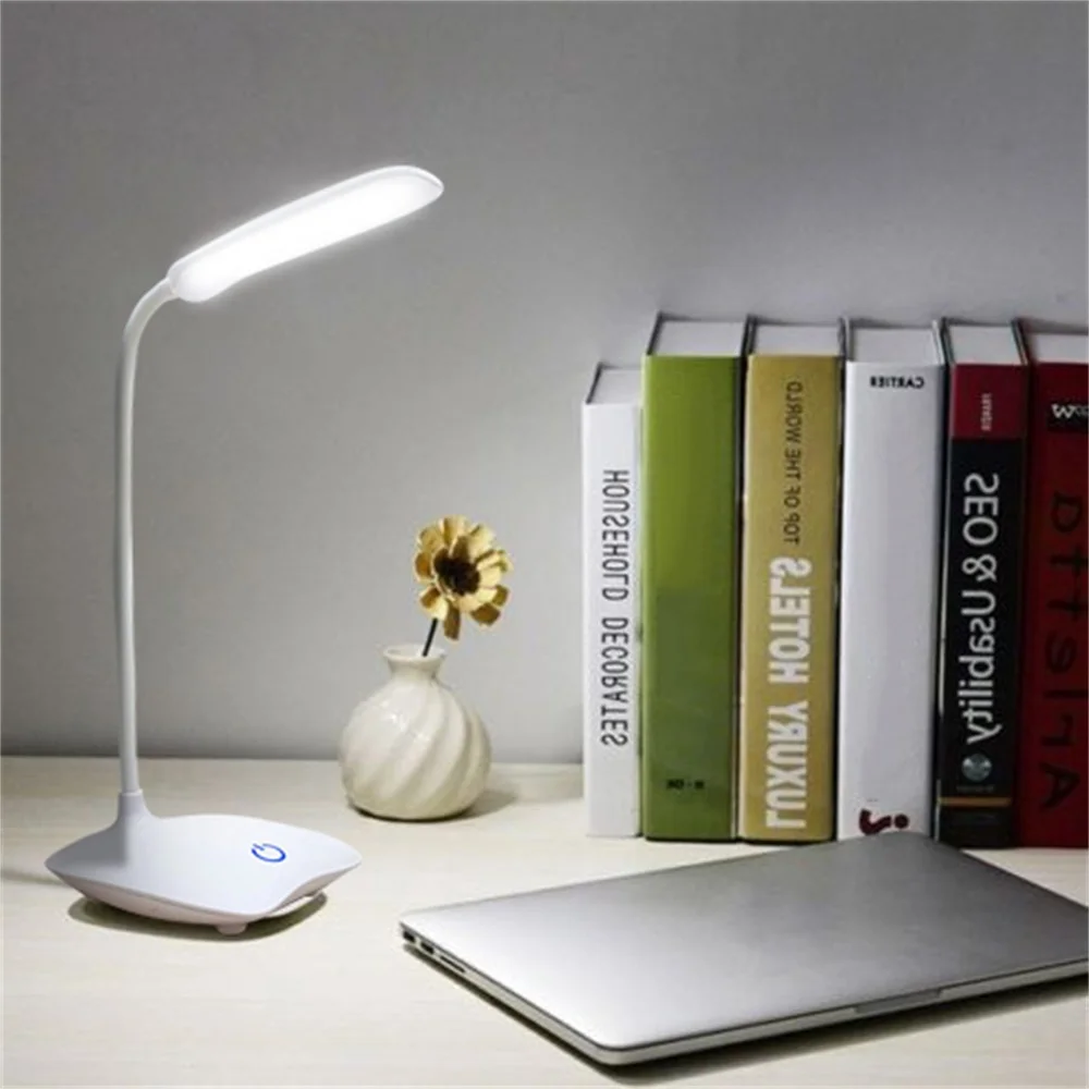 YOUKOYI LED Desk Lamps for Home Office, Rechargeable Battery Operated White