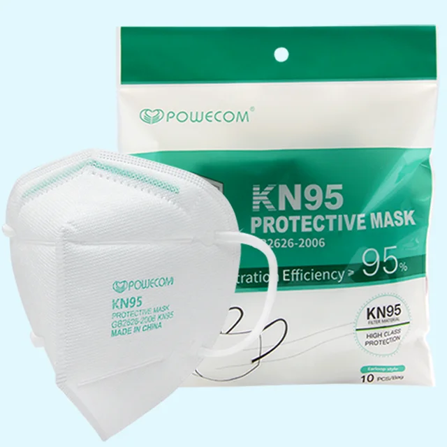 
Powecom Hot Sale KN95 Earloop Mask Disposable PROTECTIVE Face MASK 