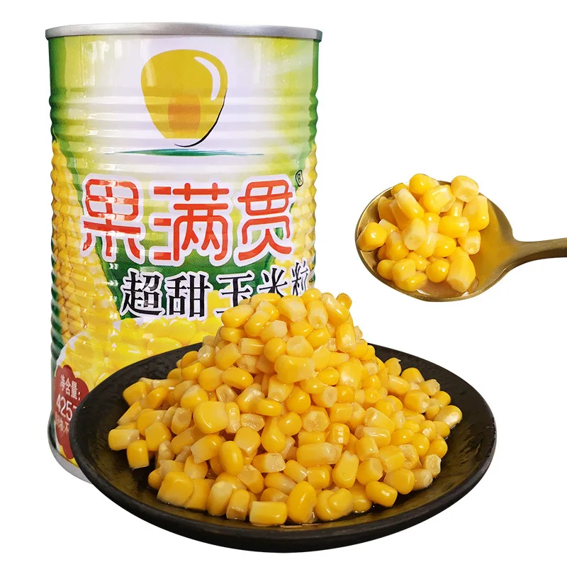 Оптовая продажа Сладкой Кукурузы зерна банка Guomanguan Бренд 425 г Кукурузы Консервы сладкой кукурузы