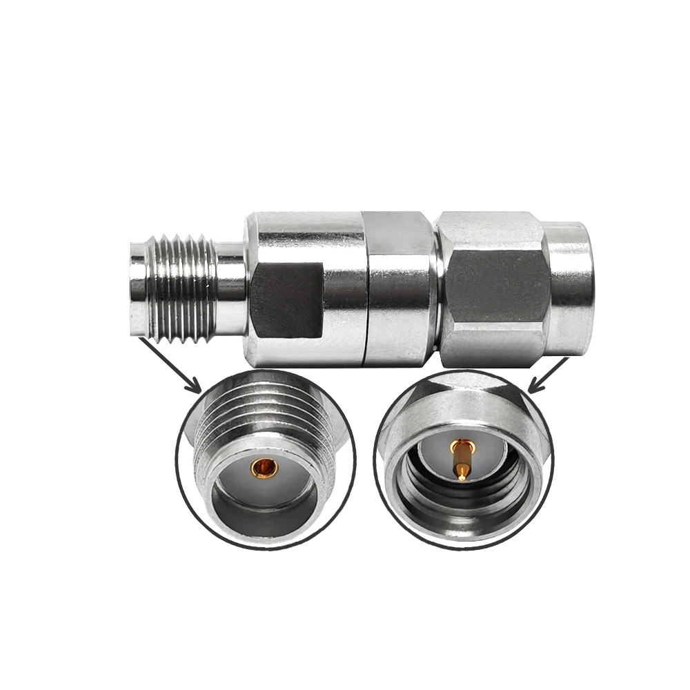 High Frequency RF Adapters Millimeter Wave SMA Male Plug to SMA Female  Jack  Converters Stainless Steel DC-18GHz  Adapter