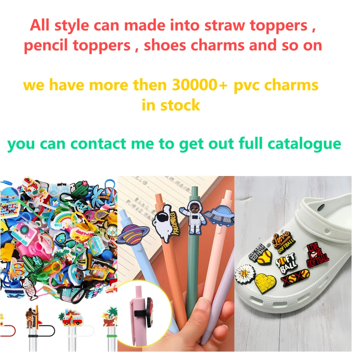 Straw discount Toppers & Croc Charms Bundle