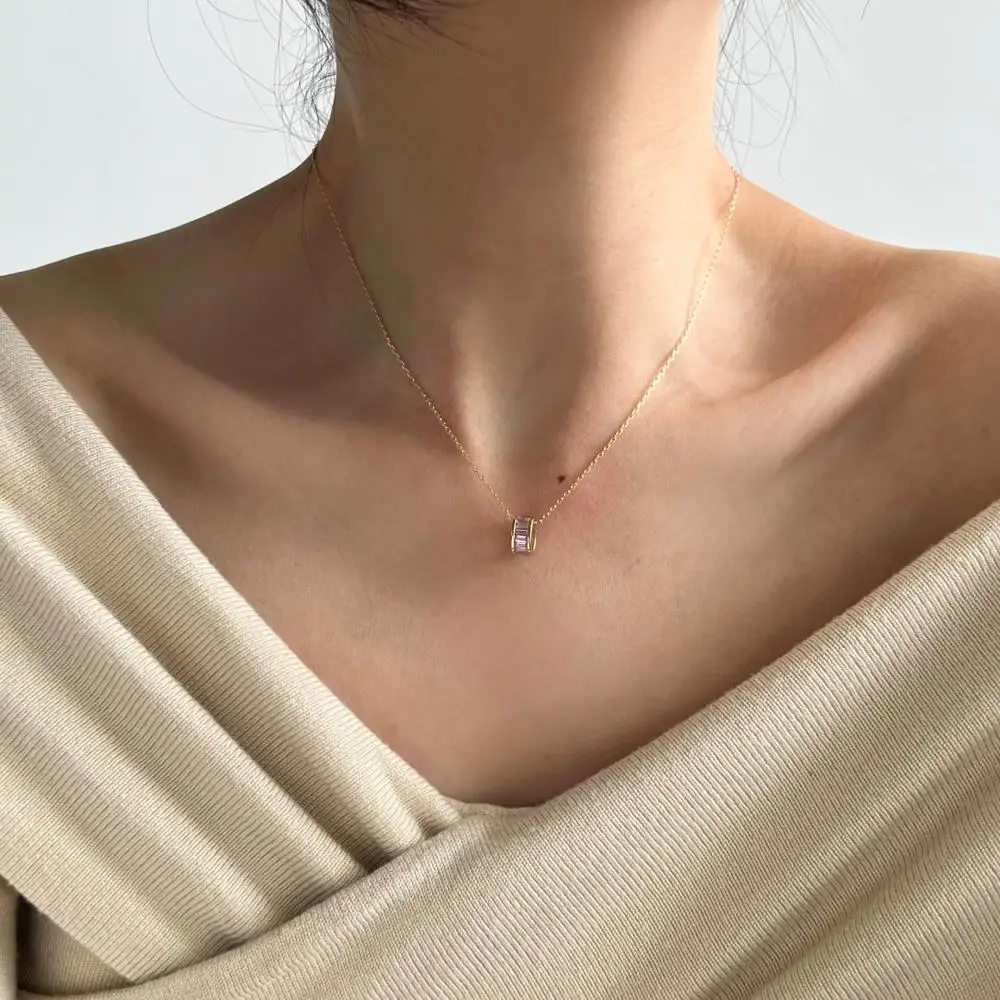 KAKODIY Luxury 925 Sterling Silver Jewelry 18K Gold Plated Cubic Zirconia Ring Pendant Necklace detail 7