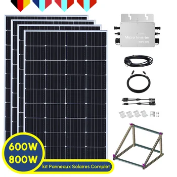 Kit Fotovoltaico Balcone 350W Plug&Play | 2 Pannelli Flessibili 200W E Inverter AE400S Con WiFi