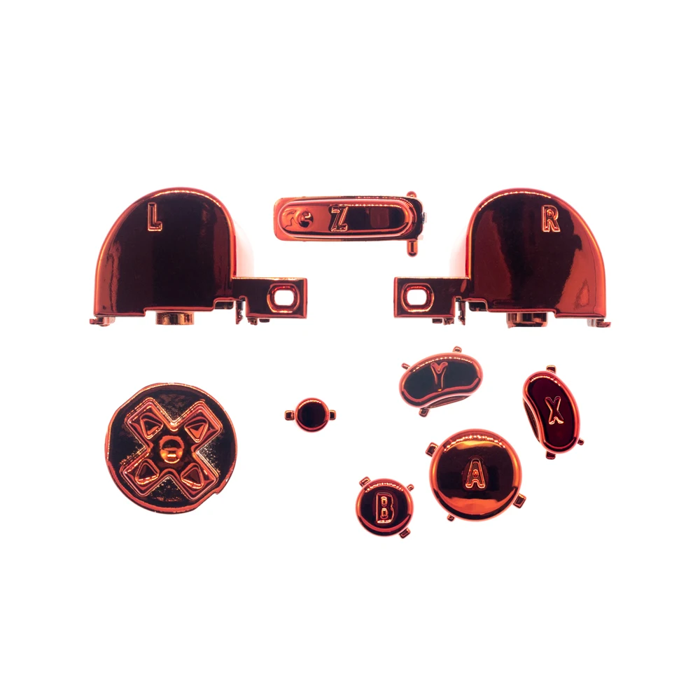 Factory Price Chrome Button Set for Nintendo Game Cube Controller Buttons Kits for Gamecube for NGC Controller Replacements