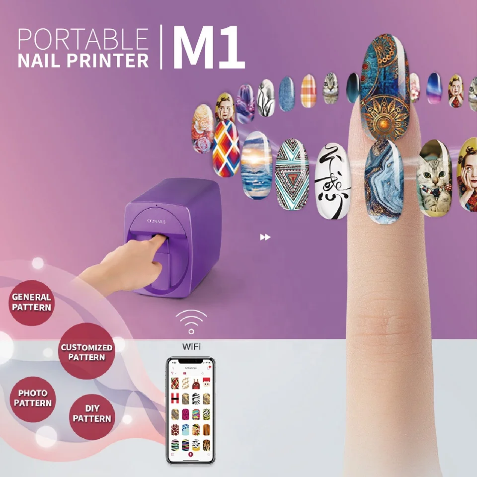 O2NAILS便携式美甲打印机M1家用美甲沙龙智能美甲机| Alibaba.com