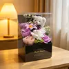 Purple teddy bear flower box