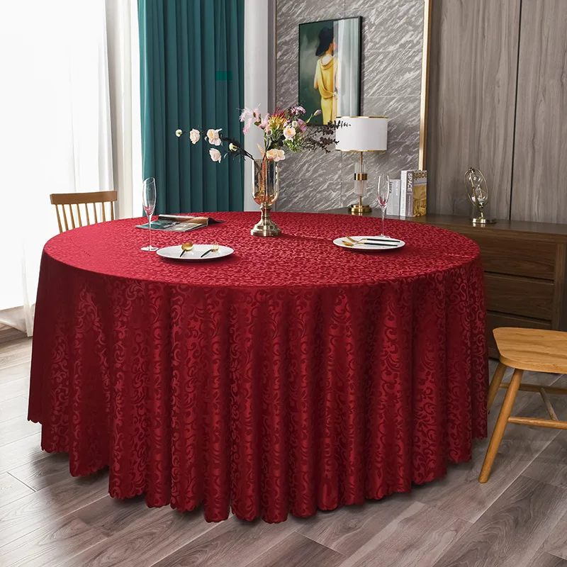  Queotty Jacquard Round Wedding Damask Pattern Table