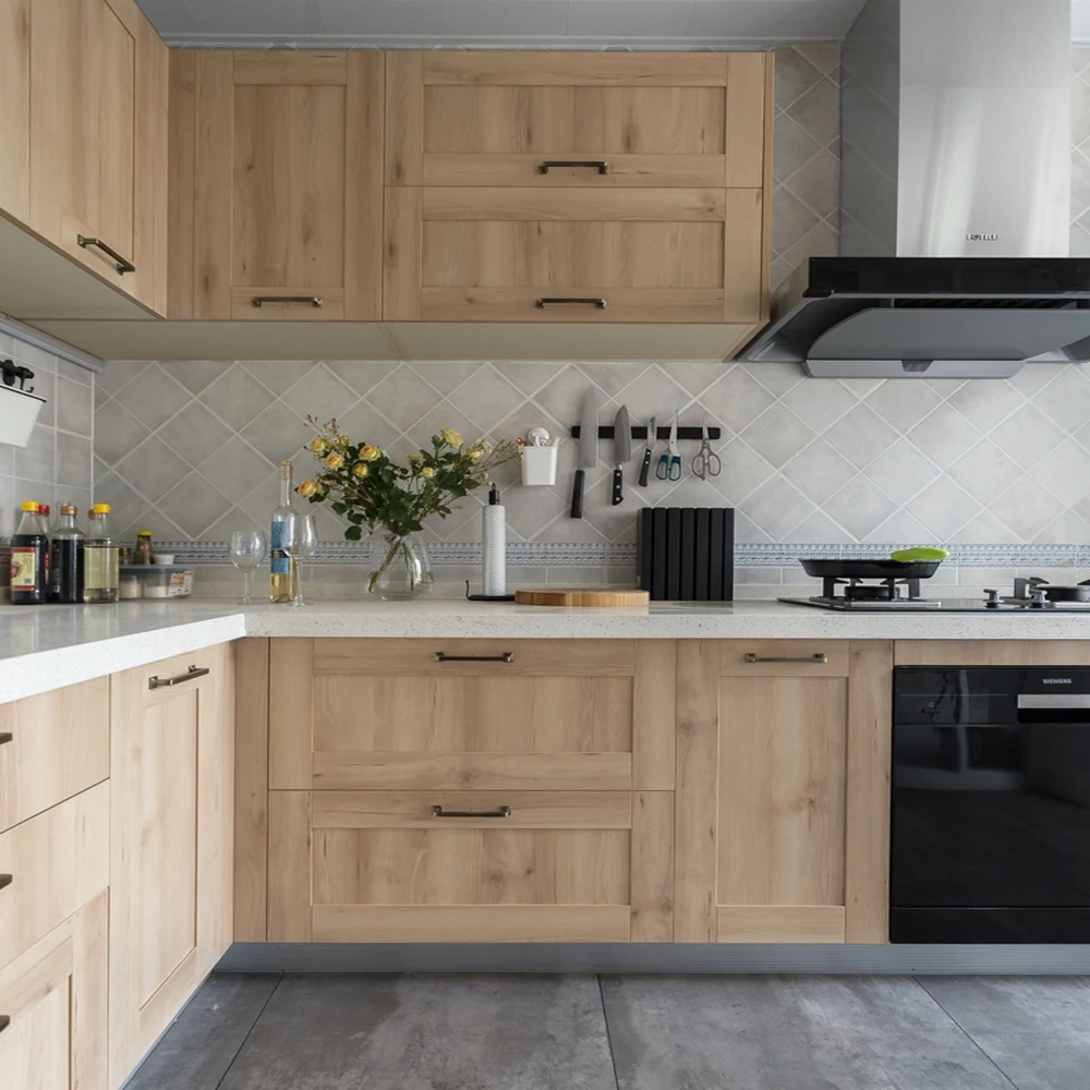 Factory Solid Wood Shaker Modular Kitchen Cabinet Furniture ...
