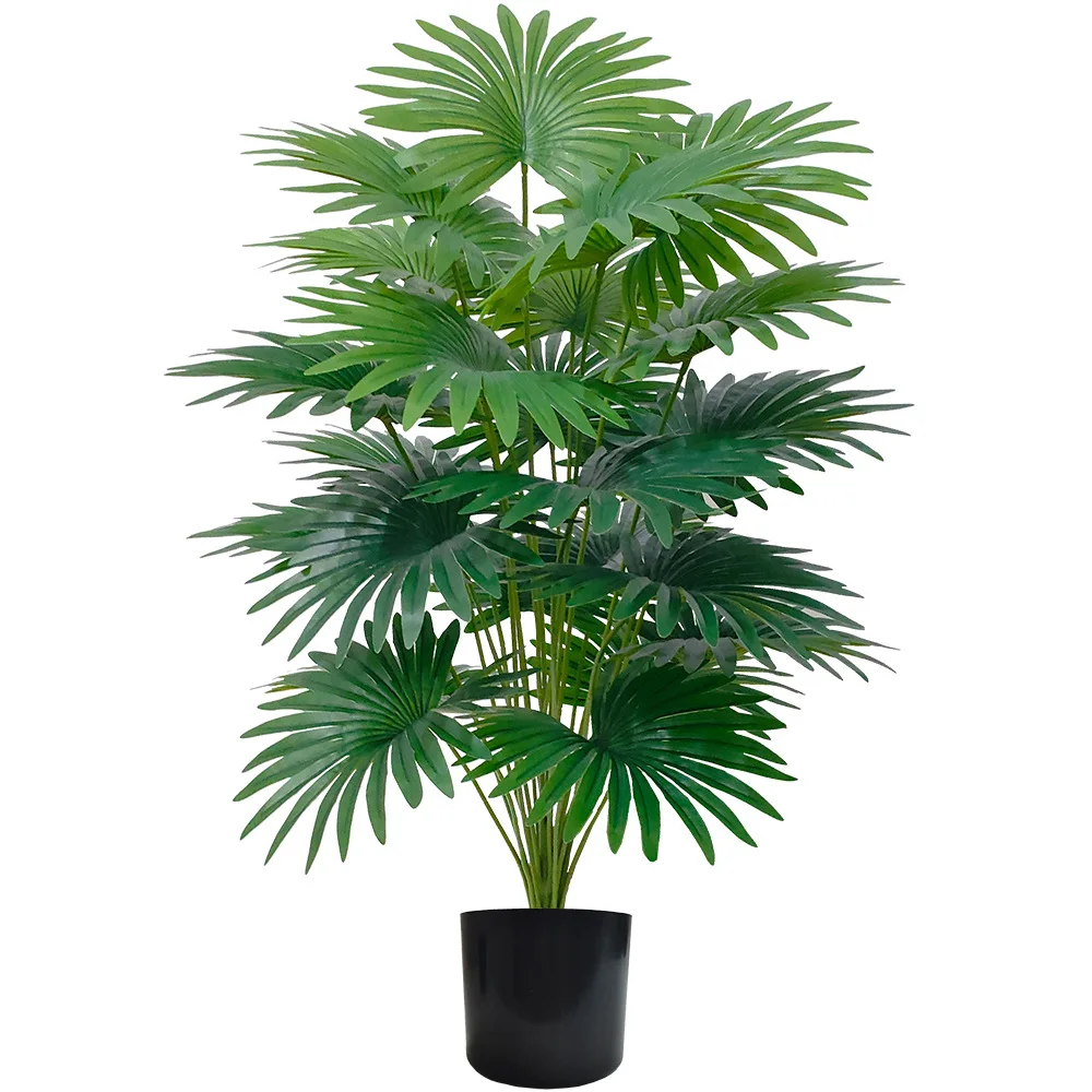 Искусственная Пальмовая сковорода большого размера ветка зеленого растения 24 листа Большая искусственная пальма Реалистичная зелень для украшения дома и офиса подарки
