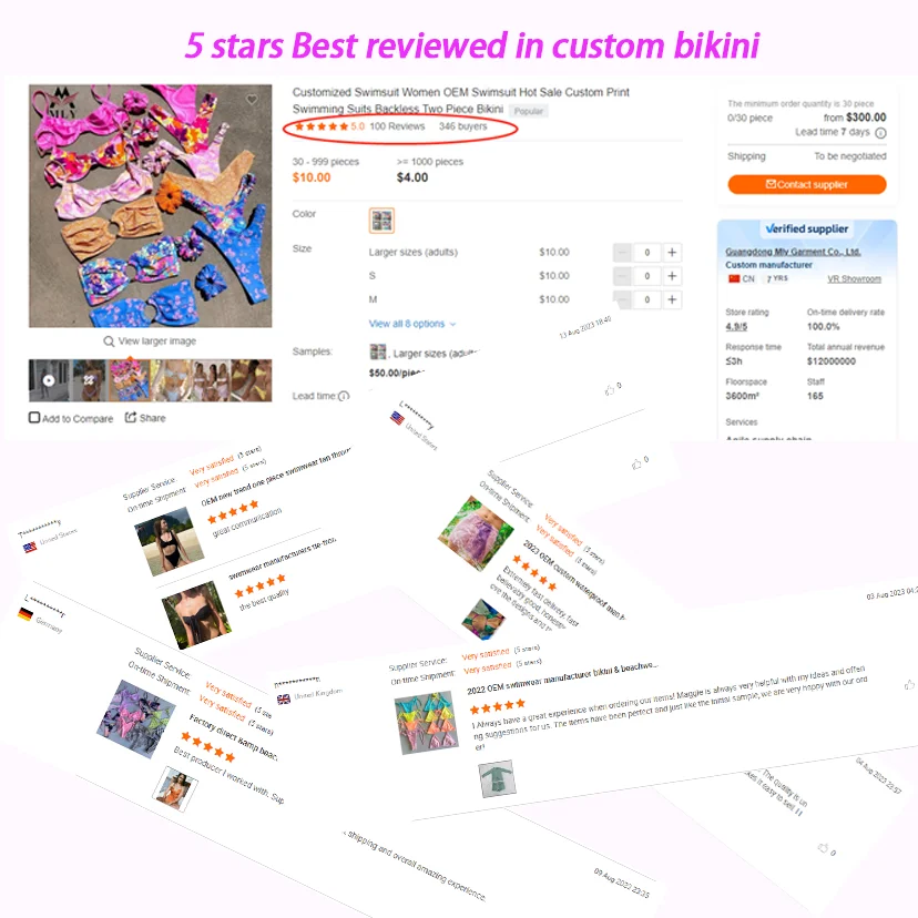 Custom Logo Two Piece Thong Bikini Set Designer Swimwear Print Swimsuit Beach Wear Micro Mini Bikini