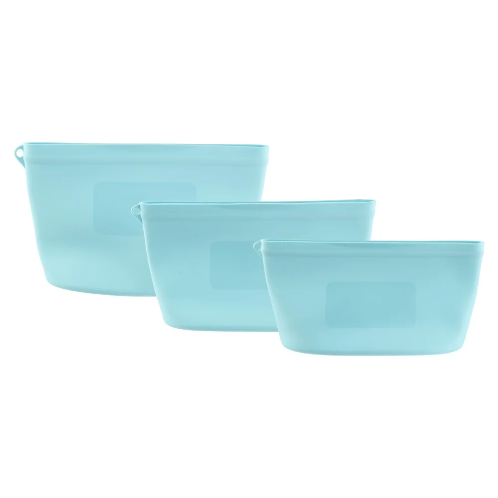 Portable Food-Grade Silicone Bags Microwaveable & for Fresh-Keeping Sorting & Travel Packaging Storage