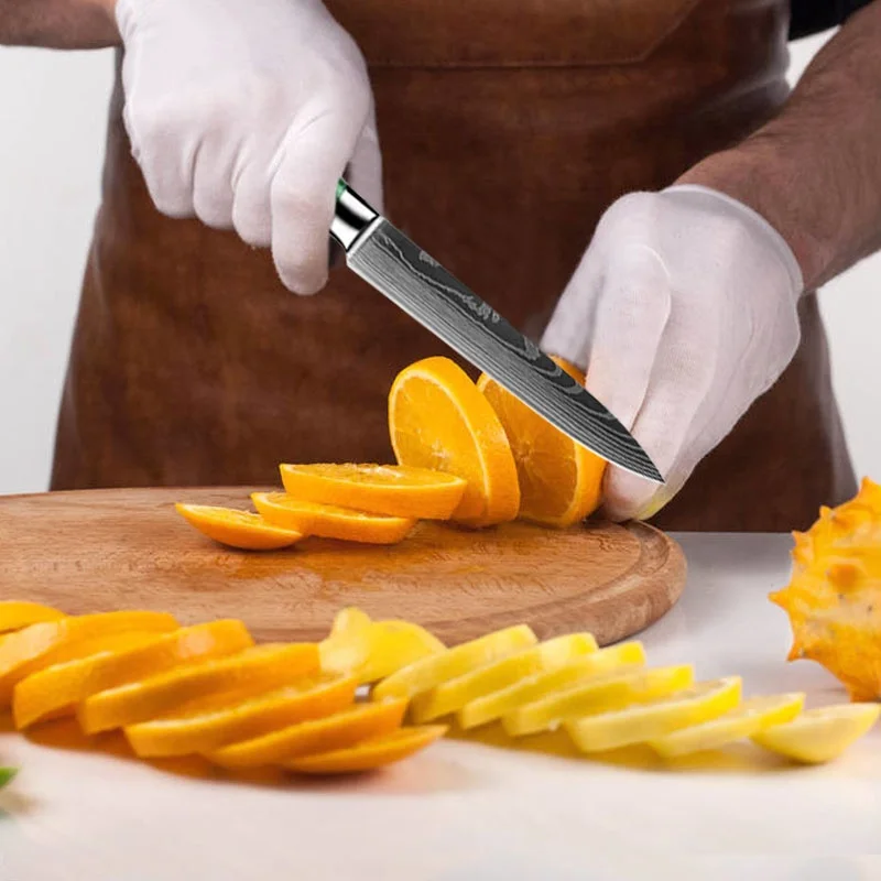 
Хит продаж, профессиональные японские ножи для суши, сашими, швейцарский кухонный набор ножей из дамасской стали 
