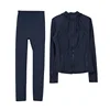 Ensemble à capuche noir et bleu