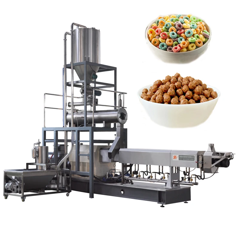 Industrial Automatic Breakfast Cereal Production Line Price Making Corn Flakes Machine