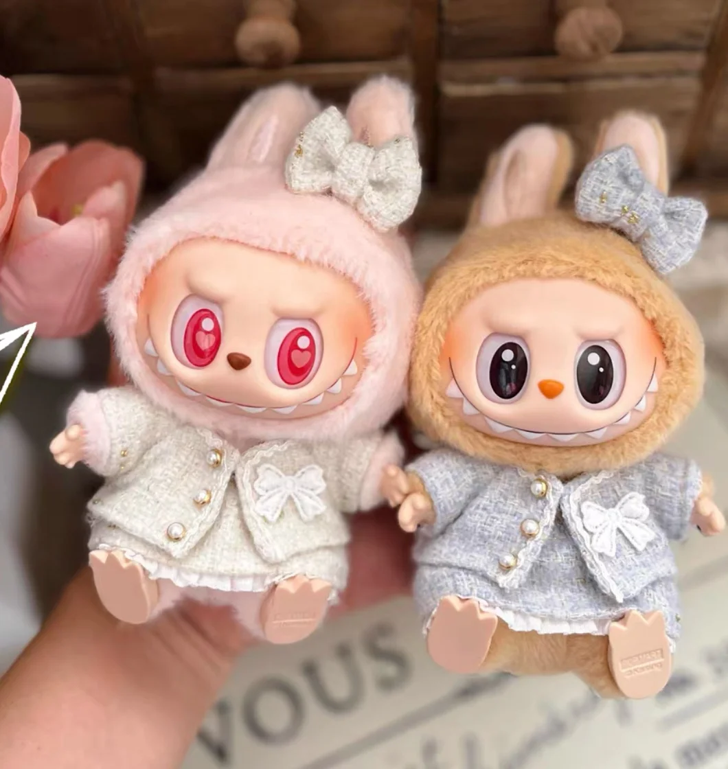 LABUBU Sit Party Cloth Enamel Blind Box Pendant Doll Clothes 17cm 15cm Small Fragrance Set