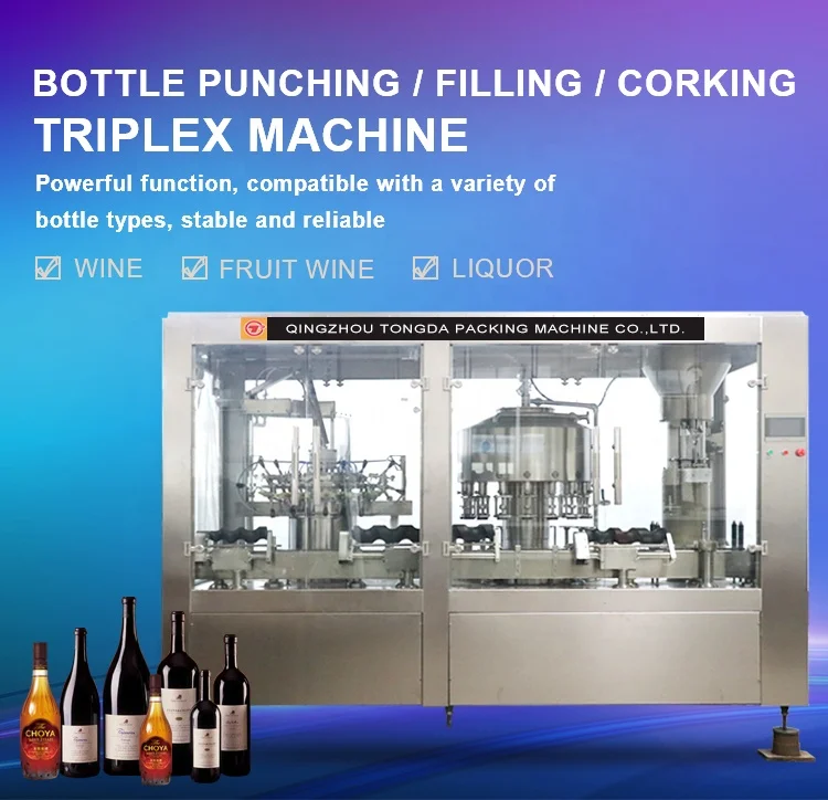 Triblock Rinser Filler Capper 3 in 1 for Liquid Liquor