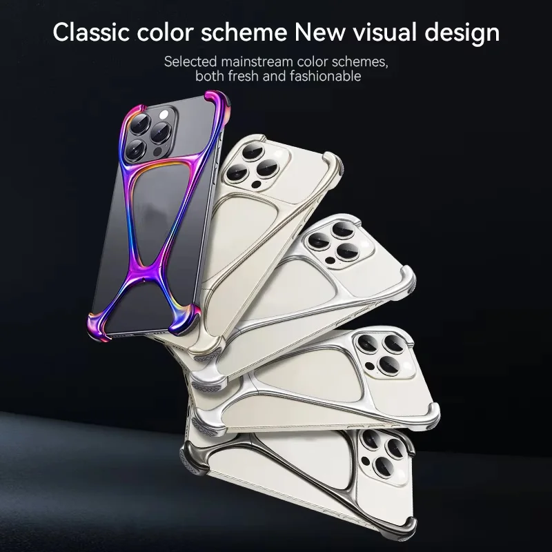 product hot sale tough shockproof aluminum alloy metal phone case cover for iphone 17 pro max 14 new arrival excellent heat dissipation-8