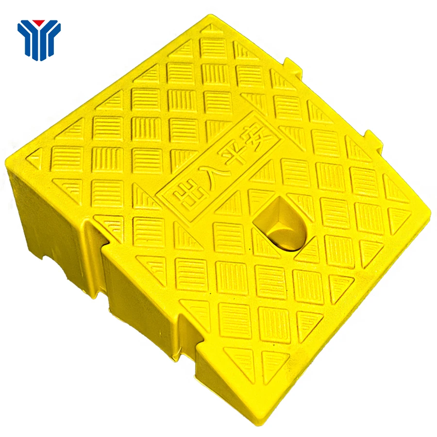 Portable Plastic Threshold Ramp Light Weight Loading Ramp Non-slip Surface Curb Ramp