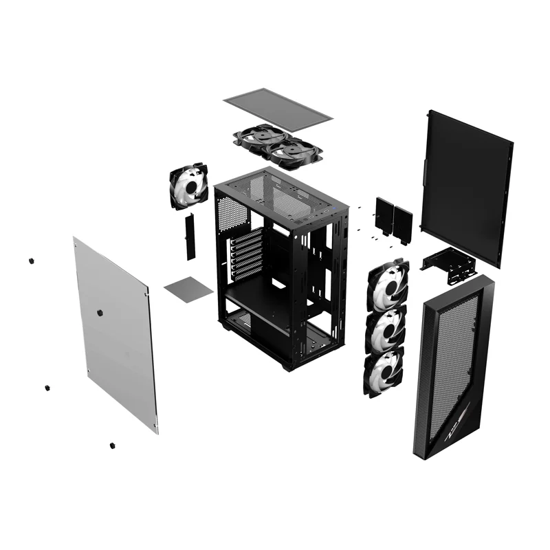 New Design ATX HD USB3.0 Tempered Glass Computer Case for Gaming PC Towers Used for Desktop Manufacturer