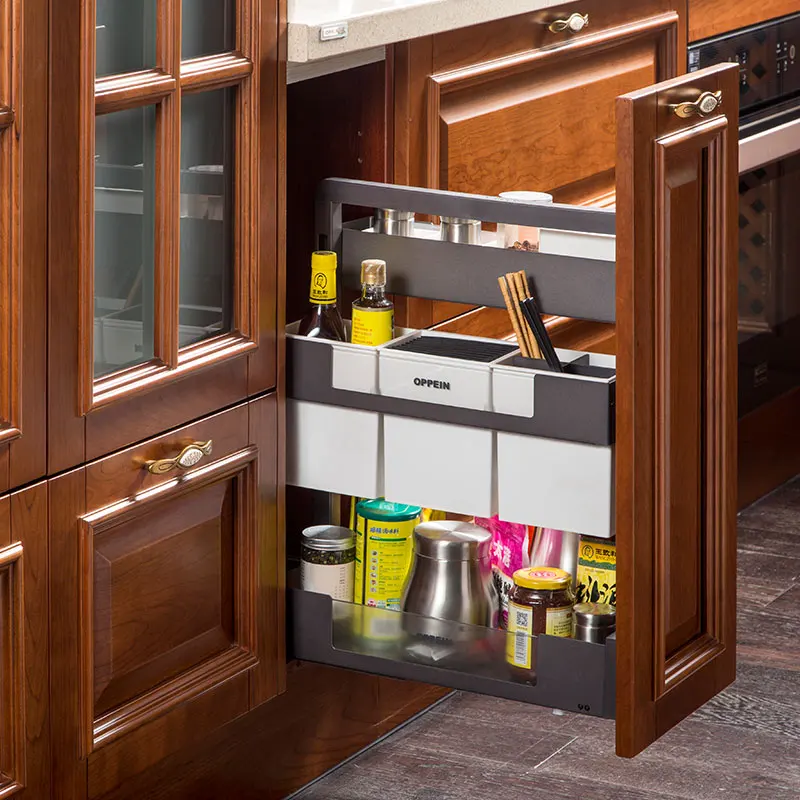 Oppein Brunei Plastic Set Royal Wooden Panel Prefabricated Kitchen