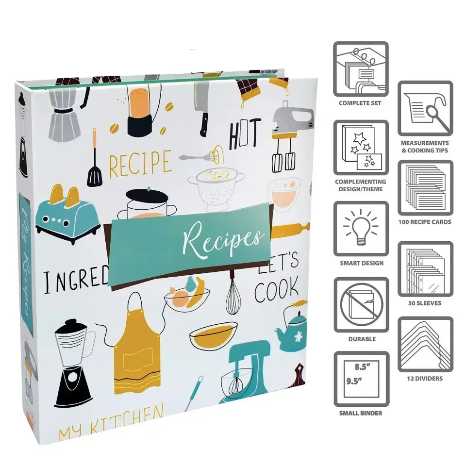recipe card binder sleeves Recipe Binder Protective Sleeves 8.5