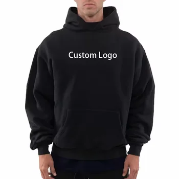 Wholesale Custom hoodies Logo Heavyweight 400Gsm  High Quality Blank Pullover  Plain Men's Hoodies Sweatshirts