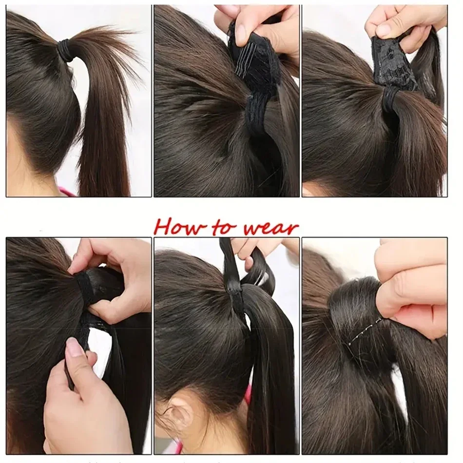 Natural Color Brazilian Human Hair Ponytail for Women_voghion.com