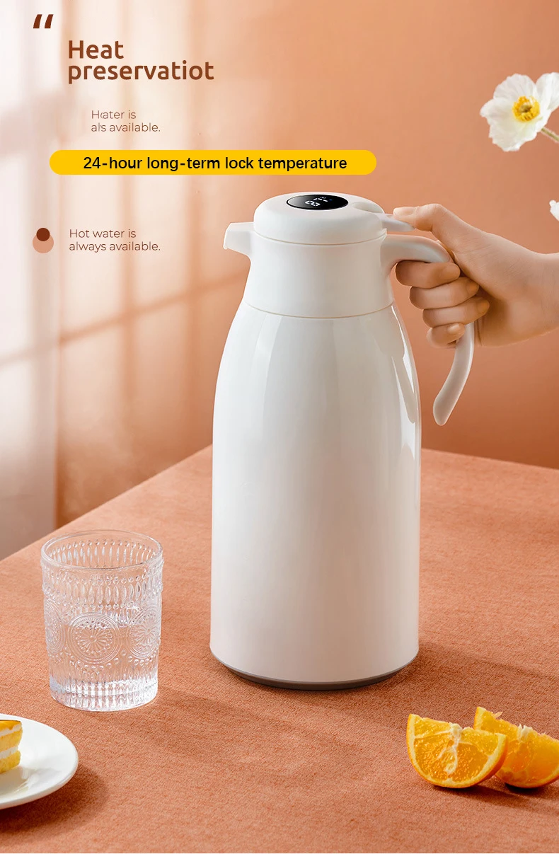 60oz Kitchen & Tabletop Glass Liner Thermos Coffee Pot Vacuum Insulated